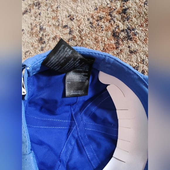 Balenciaga Men's Blue Embroidered Diagonal Cap New!! - Picture 6 of 7